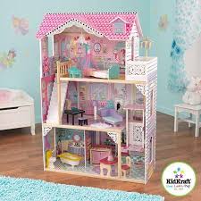 Kidkraft Wooden Annabelle Dollhouse With 17 Accessories Included Walmart Com Wooden Dollhouse Doll House Furniture