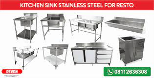 Meja tempat cuci piring stainless steel merek revon memiliki. Harga Kitchen Sink Stainless Steel Murah Reymetal Com Produsen Kitchen Set Stainless Resto