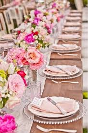 Vintage Pink Bridal Shower Table Setting Wedding Table Wedding Decorations Courtyard Wedding