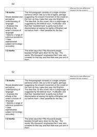 The slide on question 3 is not very accurate.question 3 is 'explain some of the thoughts and feelings of the writer during.' you don't talk about features used or the purpose at all :p. Brighton Rock Brighton Rock English Resources Brighton