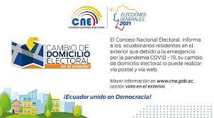 Nos enteramos que la presidenta del cne solicitó a la contraloría que audite el padrón. Cambio De Domicilio Electoral Embajadaecuador