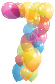 Transparent Seven Number Of Balloons Png Clipart Image Birthday Clips Clip Art Birthday Numbers