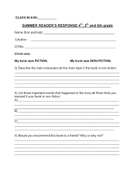 Image Result For Book Report Summer Reading Form Th Grade Middle Regarding Middle Book Report Templates Book Report Template Middle School Book Review Template