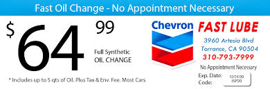Oil Change Coupons Discounts Synthetic Oil Change Specials