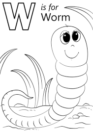Best coloring letter coloring sheet alphabet worksheet. W Is For Worm Coloring Page From Letter W Category Select From 26388 Printable Crafts Of Cartoons Alphabet Coloring Pages Letter A Crafts Abc Coloring Pages