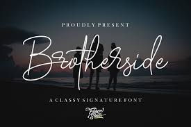 Use these free signatures to sign documents, fill in checks, or write your name for your newsletter. Brotherside Signature In Fonts On Yellow Images Creative Store