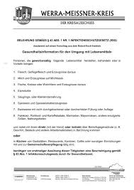 Belehrung, bescheinigung des gesundheitsamtes voraussetzung für die erstmalige aufnahme einer tätigkeit im lebensmittelbereich ist seit dem 01.02.2001 eine bescheinigung nach § 43 infektionsschutzgesetz. Y1g7 Psvuc4vgm