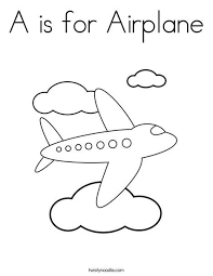 These coloring worksheets are a fun way to teach the letter sounds to your child. A Is For Airplane Coloring Page Airplane Coloring Pages Transportation Preschool Airplane Crafts