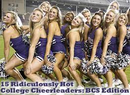 Feast your eyes on this list of the hottest cheerleaders for both college & pro teams in yoga pants & workout shorts. 15 Ridiculously Hot College Cheerleader Pictures Bcs Edition Total Pro Sports