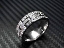 14k White Gold Mens Diamond Wedding Band Engagement Ring Mens Diamond Wedding Bands Mens Diamond Wedding Diamond Wedding Bands