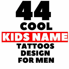 It includes a black and gray inked heart made by placing two hands in the shape of a heart. 44 Kids Name Tattoos