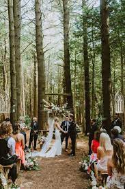 Forest Chapel In Ontario Perfect For Boho Brides Shannon Robbins Photography In 2020 Glamping Weddings Outdoorsy Wedding Forest Wedding Venue