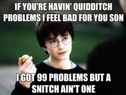 I Got 99 Problems But A Snitch Ain T One Harry Potter Jokes Harry Potter Quotes Harry Potter Fan