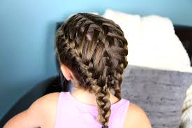 Waterfall headband into a ponytail. Cute Girl Hairstyles Two French Braids Novocom Top