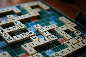 Scrabble Word Game Wood Tiles Spelling 