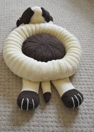 Shop for aanny designs lychee knitted cotton round pouf ottoman. Doggy Snuggler Pet Bed Knitting Pattern Knitting By Post
