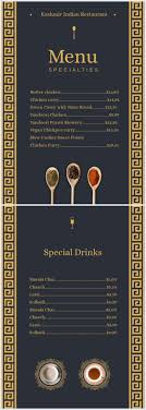 Free Indian Restaurant Menu Template Flipsnack