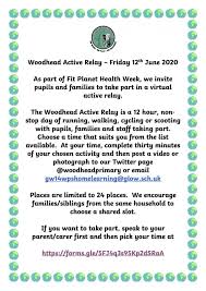 Relayhealth sincerely aims to continue to build on the preexisting work of the standards bodies and other previous. Woodhead Active Relay Friday 12th June 2020 Woodhead Primary School And Nursery Class