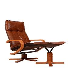 Mid Century Kebe Of Denmark Brown Leather Reclining Chair And Ottoman Mid Century Leather Chair Leather Recliner Chair Mid Century Lounge Chairs
