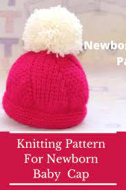 Knitting Pattern For Newborn Baby 0 6 Month Cap Hat Topi Baby Cap Newborn Baby Caps Knitting Patterns