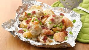 Ranch Chicken And Potato Foil Packs Recipe Foil Pack Meals Foil Dinners Recipes