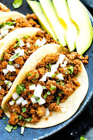 Ground Turkey Tacos With Soft Corn Tortillas Recipe Ground Turkey Tacos Turkey Tacos Mexican Dinner Recipes