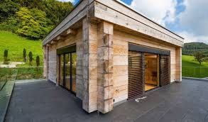Flachdach Mit Attika Schweiz Duffner Blockbau Holzhaus Architektur Haus Haus Architektur