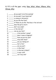 Browse through the variety of vocabulary exercises to this section consists of variety of vocabulary lesson plans and vocabulary worksheets with basic learning for kids such as names of fruits. 41 Extraordinary English Worksheets For Kids Question Words Liveonairbk