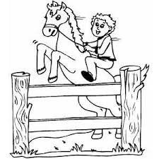 Horse Jumping Over Fence Horse Coloring Pages Horse Coloring Horse Jumping