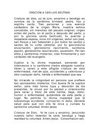 Oracin de san luis beltrn. Oracion A San Luis Beltran
