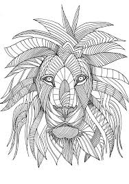 Simple and complex shapes, 3d, celtic designs, stars, and pattern coloring sheets for color with fuzzy! Pin By Inga StanevicienÄ— On Coloring Lion Tiger Animal Coloring Pages Geometric Animals Geometric Coloring Pages