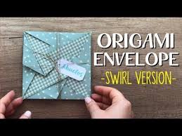 Diy Origami Envelope Swirl Version Youtube Origami Envelope Origami Cards Diy Origami