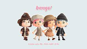Sen On Twitter I Made Custom Face Paint Bangs To Be Worn With Hats Every Hair Colour Can Be Found A New Animal Crossing Animal Crossing Hair Animal Crossing