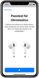 Airpods pro became available for purchase on october 28, and began arriving to customers on wednesday, october 30, the same day the airpods pro were stocked in retail stores. Airpods Pro Ohreinsatze Wahlen Und Den Passtest Fur Ohreinsatze Verwenden Apple Support