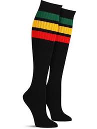 Black And White Striped Knee High Socks Planning To Ride Your Deck To Your Next Reggae Show These Awesome Rasta Striped Skate Socks Are The Pe Womens Knee High Socks Red And White Stripes Tube Socks