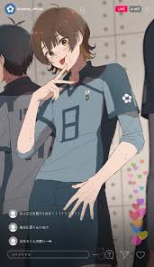 bachira meguru, isagi yoichi, blue lock, absurdres, highres, 3boys, :p,  black hair, blonde hair, blue shirt, blue shorts, colored inner hair,  cowboy shot, hand up, looking at viewer, male focus, multicolored hair,