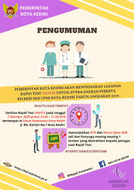 Pengumuman Rapid Test Gratis Bagi Peserta Skb Cpns Pemkot Kediri Ta 2019