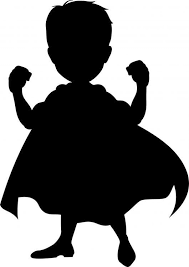 Superhero Silhouette For You Design Wall Decal Superhero Silhouette Kids Silhouette Silhouette Drawing