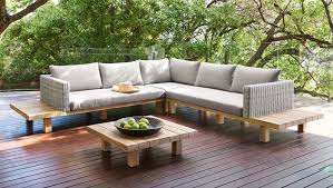 Salon De Jardin De 4 6 Plazas De Acacia Maciza Y Tela Gris Tillandsia Maisons Du Monde Backyard Furniture Terrasse Design Garden Sofa
