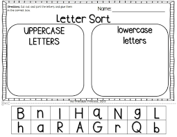 Uppercase Lowercase Letter Sort Word Work Kindergarten Alphabet Writing Worksheets Alphabet Phonics