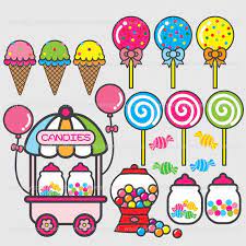 Sweet Treats Candy Booth Cart Instant Download Printable Etsy Clip Art Etsy Printables Cartoon Clip Art