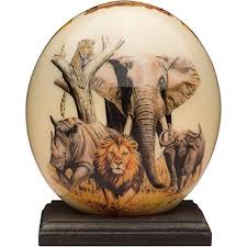 The bush men of the kalahari desert. Premium Decorated Ostrich Egg With Woode Buy Online In Fiji At Desertcart