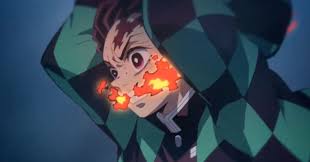 Kind draagt een zwart schort. Demon Slayer Mugen Train Breaks Down The Breathing Styles