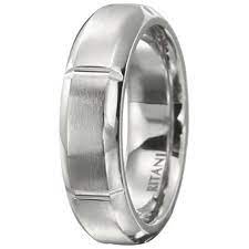 Ritani Men S Modern Wedding Band With Groove Accents At Two By London Mens Wedding Rings Modern Wedding Band Ritani Engagement Rings