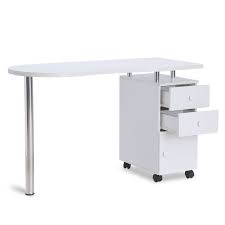 Black And White Wood Desk Manicure Nail Table Beauty Salon Station Desk Mobile Drawer Spa Equipment White Apelila Beauty Salon Stations Salon Stations Nail Manicure