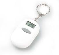 Talking Oval Clock Keychain - White