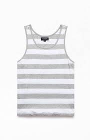 Black And White Striped Tank Top Mens Pacsun Mens Luciano Striped Tank Top Gray White Tank Top Fashion Striped Tank Striped Tank Top