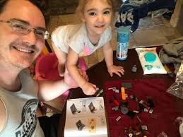 Finally getting to do one of my Christmas presents with my little helper!  For almost 3 years old she is good at spotting the correct pieces!