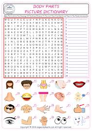 Body parts esl picture dictionary worksheets to improve vocabulary. Body Parts English Worksheet For Kids Esl Printable Picture Dictionary Image Preview