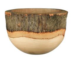 Carved Bowl With Bark Bois Tourne Bol En Bois Bois